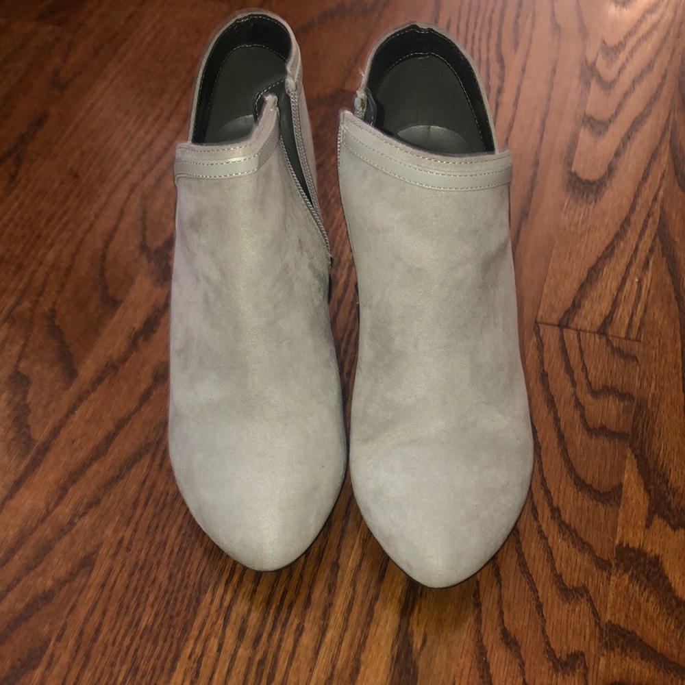 Gray Ankle Booties Sleek Modern Design